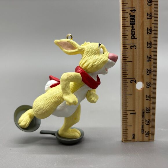 Winnie the Pooh Christmas Ornament Hallmark Keepsake Disney Rabbit Skating 1993 - Picture 3 of 8